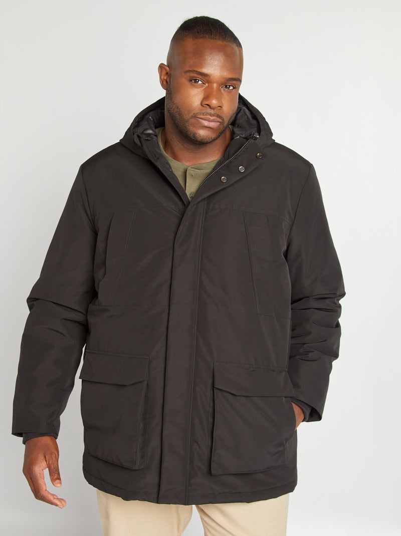 Parka à capuche noir - Kiabi