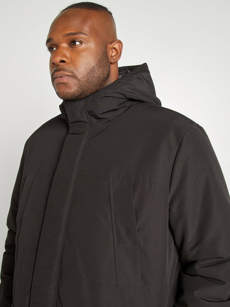 Parka à capuche noir - Kiabi