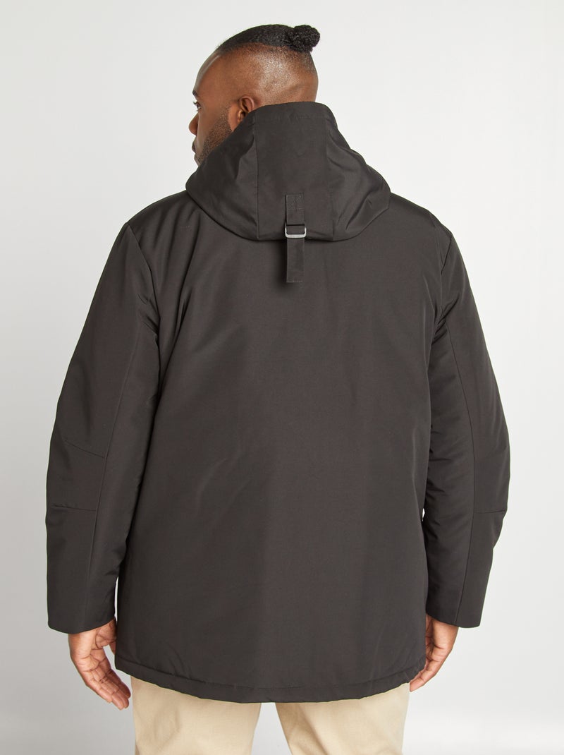 Parka à capuche noir - Kiabi