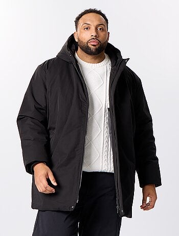 Parka à capuche uni