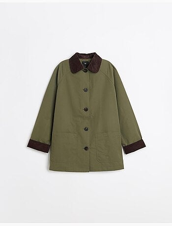 Parka avec col en velours côtelé, mo fashion