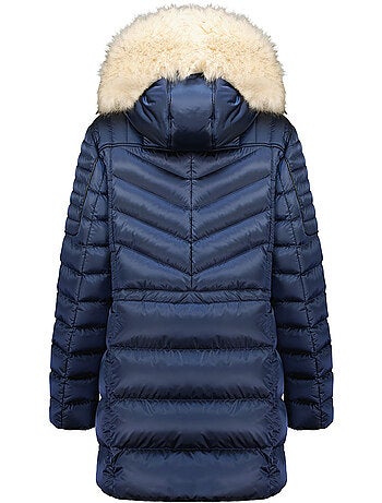 Parka cintrée à capuche fausse fourrure destineak – canadian peak