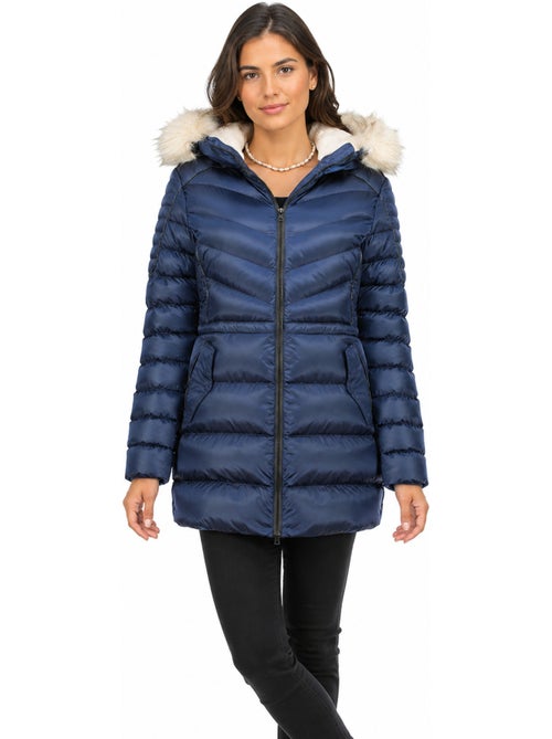 Parka cintrée à capuche fausse fourrure destineak – canadian peak - Kiabi
