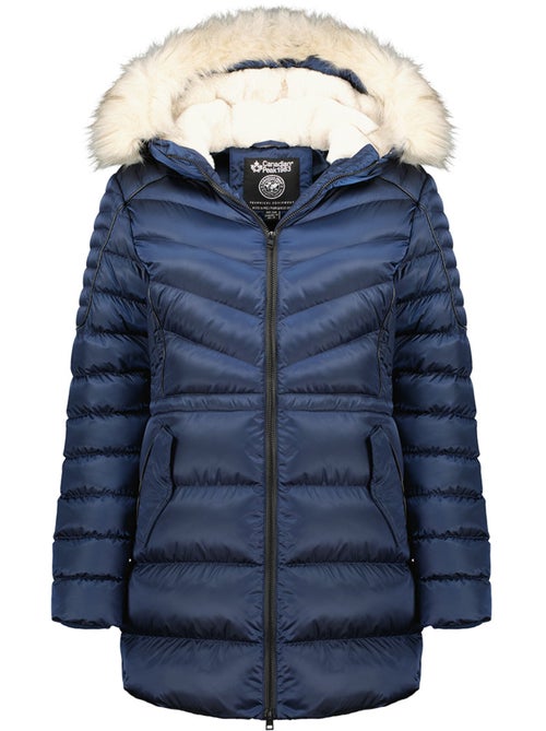 Parka cintrée à capuche fausse fourrure destineak – canadian peak - Kiabi