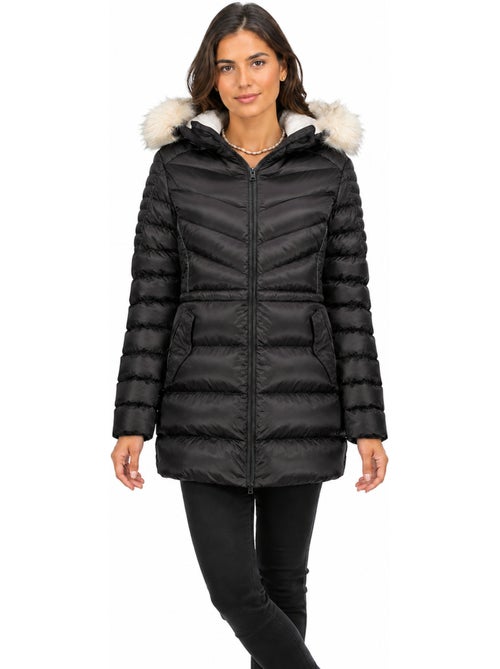 Parka cintrée à capuche fausse fourrure destineak – canadian peak - Kiabi