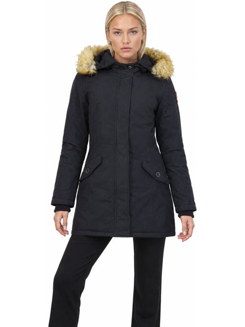 Parka cintrée à capuche fausse fourrure dinastipeak – canadian peak - Kiabi