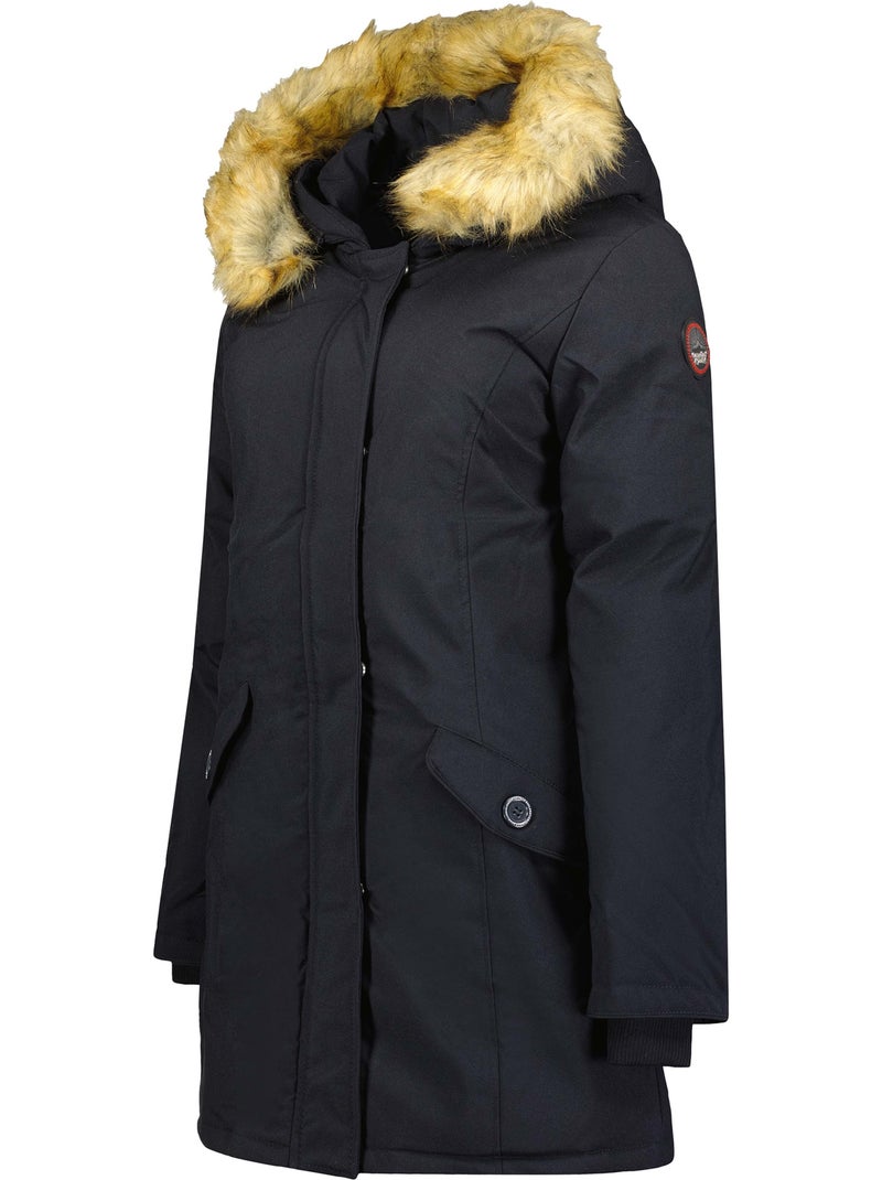 Parka cintrée à capuche fausse fourrure dinastipeak – canadian peak Bleu marine - Kiabi