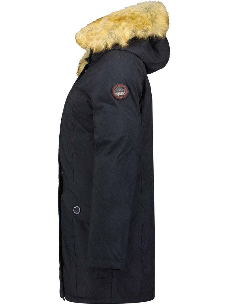 Parka cintrée à capuche fausse fourrure dinastipeak – canadian peak Bleu marine - Kiabi