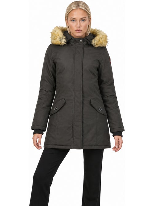 Parka cintrée à capuche fausse fourrure dinastipeak – canadian peak - Kiabi