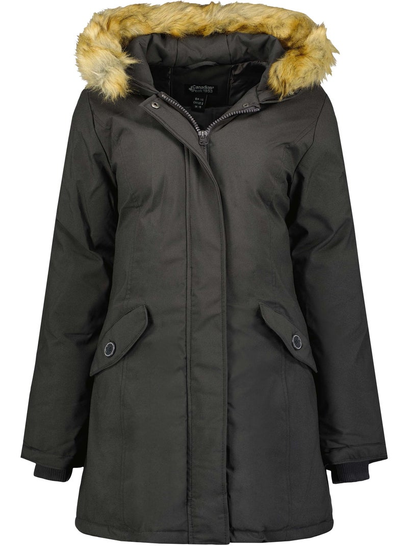 Parka cintrée à capuche fausse fourrure dinastipeak – canadian peak Gris foncé - Kiabi