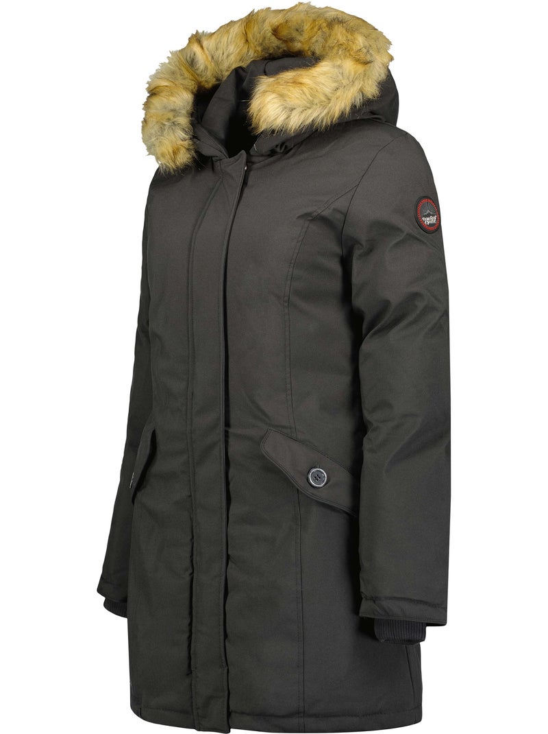 Parka cintrée à capuche fausse fourrure dinastipeak – canadian peak Gris foncé - Kiabi