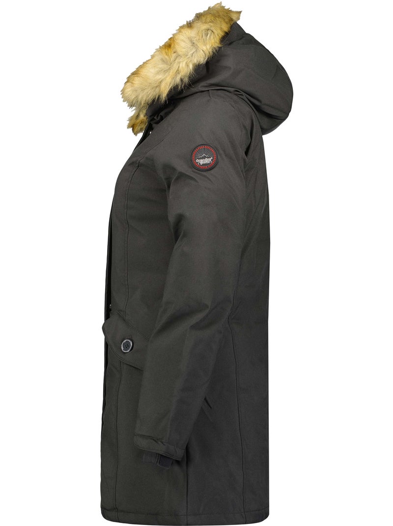 Parka cintrée à capuche fausse fourrure dinastipeak – canadian peak Gris foncé - Kiabi