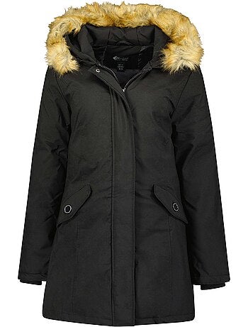 Parka cintrée à capuche fausse fourrure dinastipeak – canadian peak
