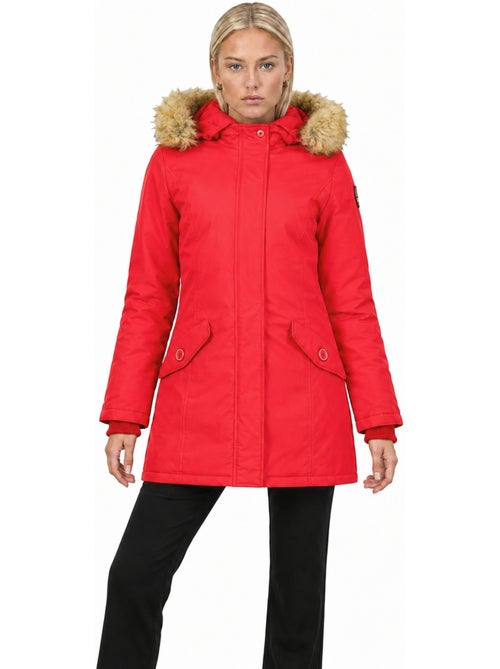 Parka cintrée à capuche fausse fourrure dinastipeak – canadian peak - Kiabi