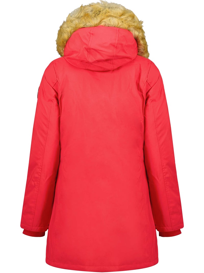 Parka cintrée à capuche fausse fourrure dinastipeak – canadian peak Rouge - Kiabi