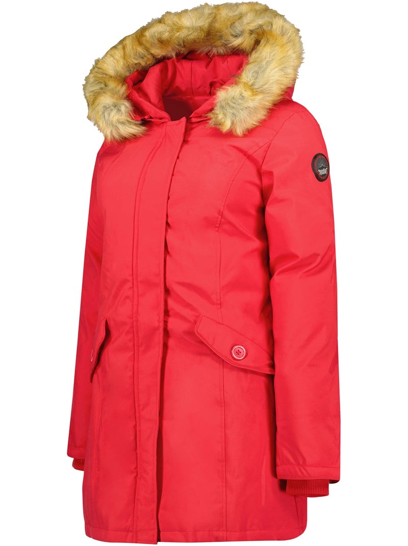 Parka cintrée à capuche fausse fourrure dinastipeak – canadian peak Rouge - Kiabi