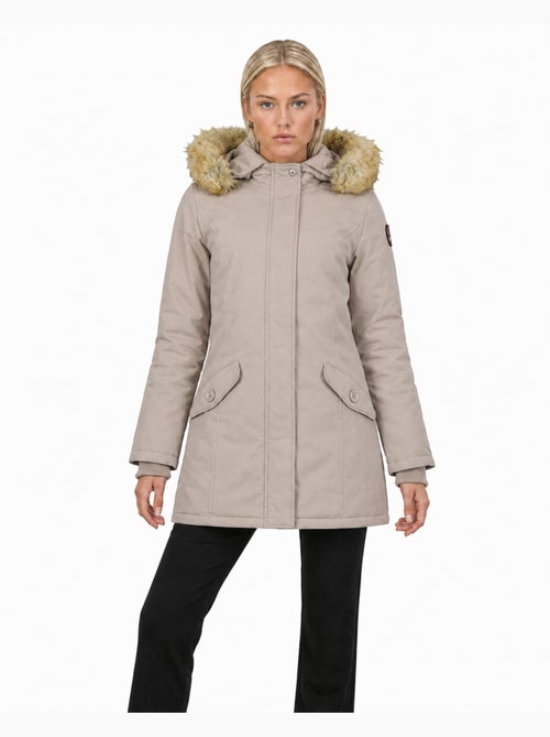 Parka cintrée à capuche fausse fourrure dinastipeak – canadian peak - Kiabi