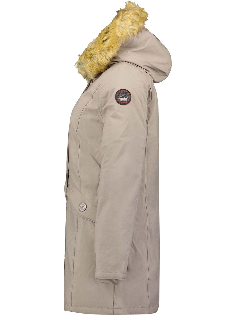 Parka cintrée à capuche fausse fourrure dinastipeak – canadian peak Taupe - Kiabi