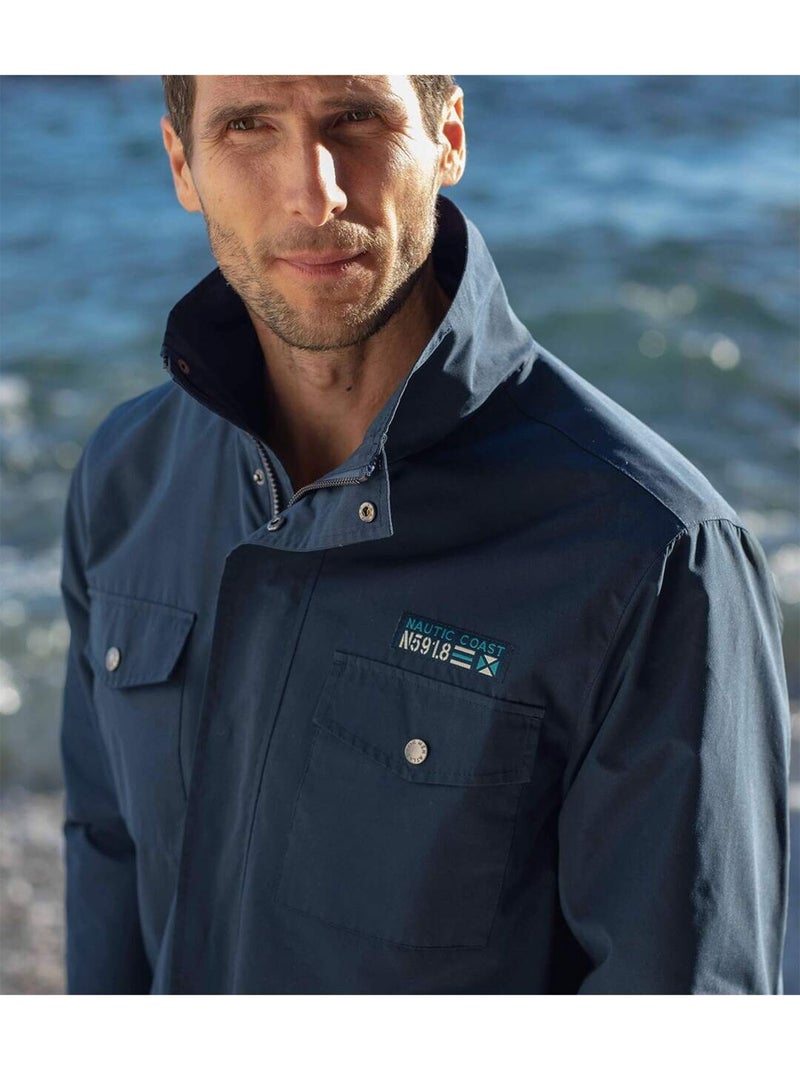 Parka coupe-vent multipoche   - atlas for men Bleu marine - Kiabi