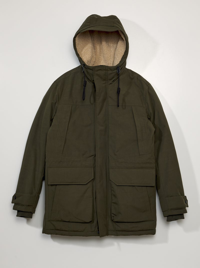Parka courte chaude Kaki - Kiabi