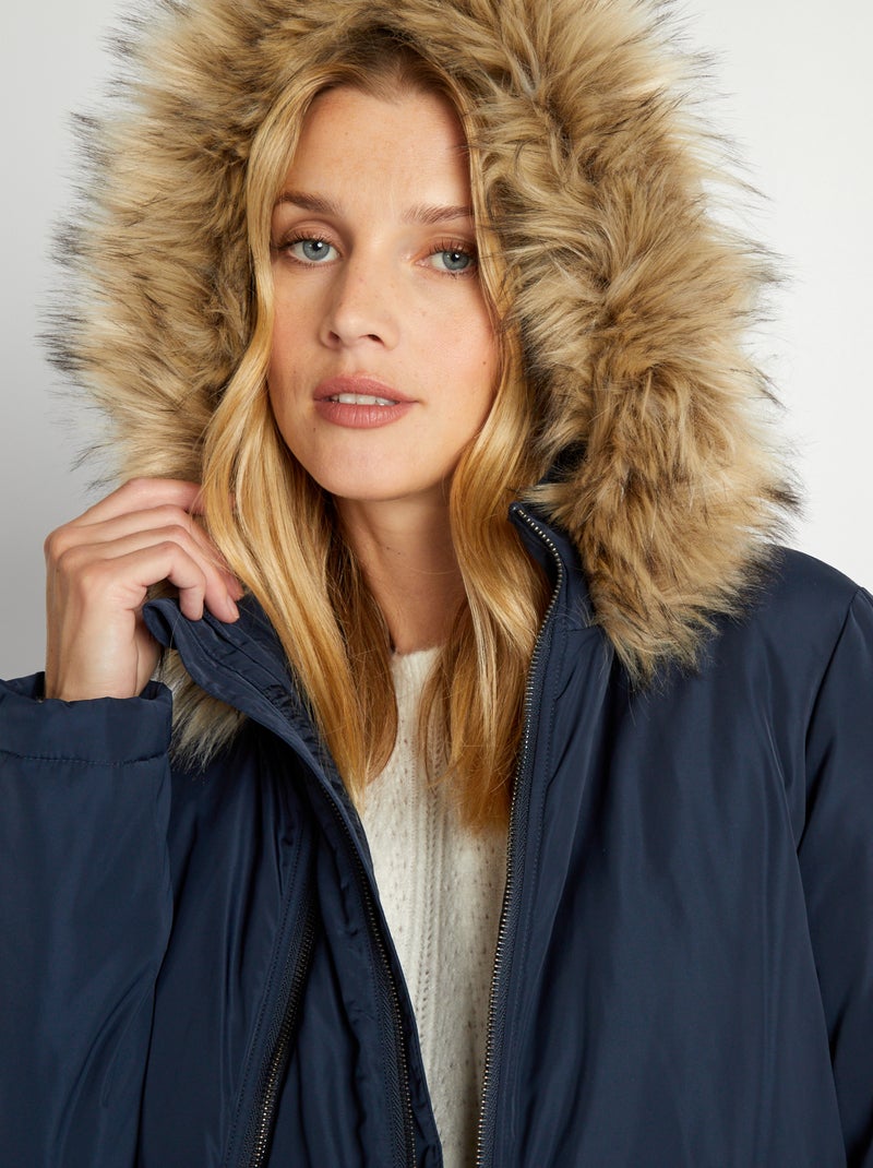 Manteau De Maternité 3 En 1 D'hiver Long - Coupe-vent, Imperméable, Doublure Polaire, Inserts Amovibles