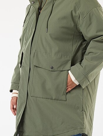Parka déperlante à capuche moutonnée