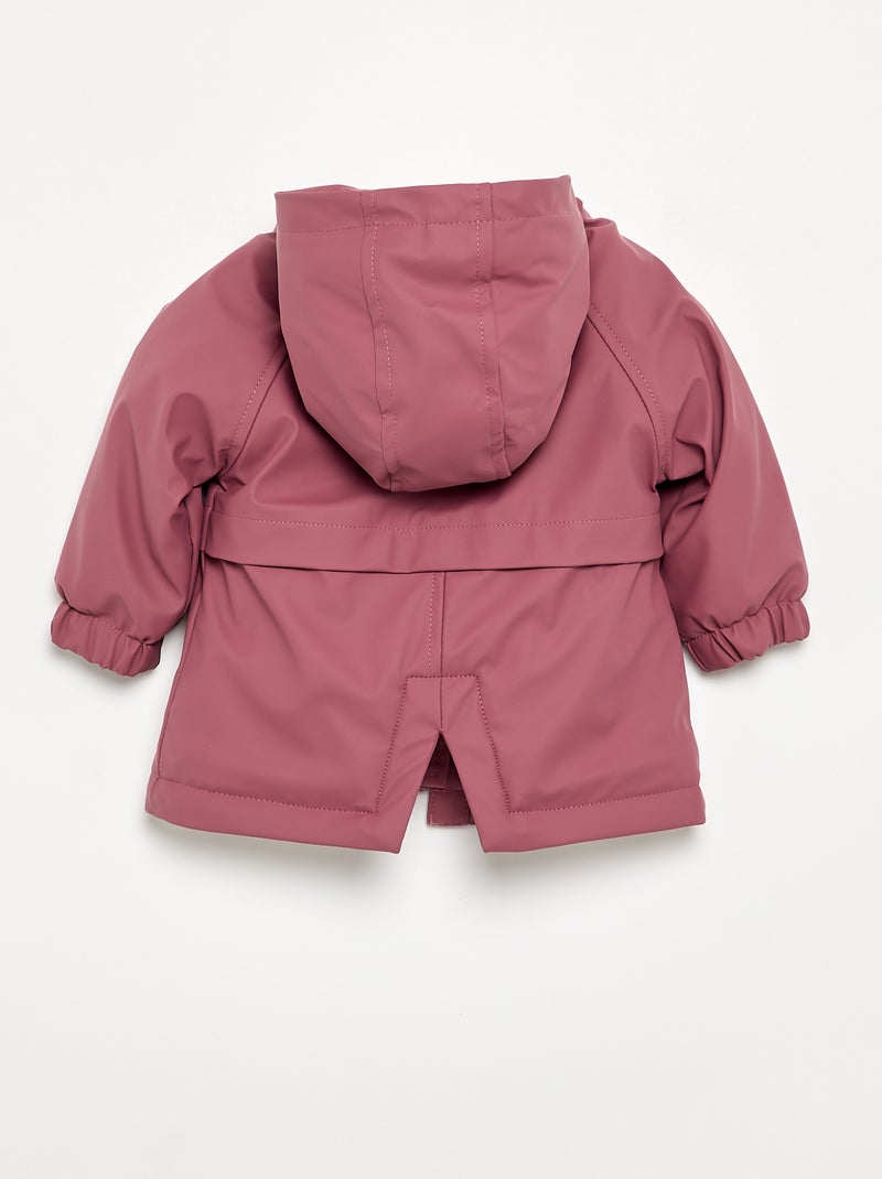 Parka déperlante à capuche Rose - Kiabi