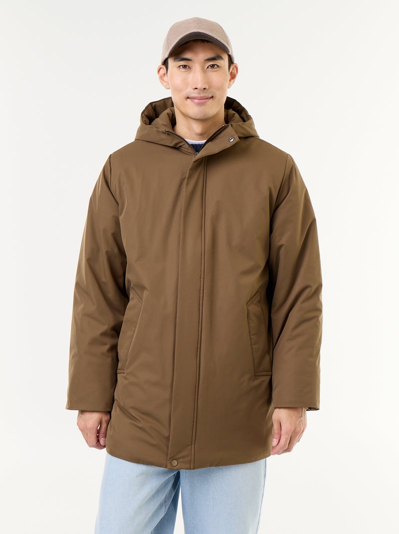 Parka déperlante à capuche Vert - Kiabi
