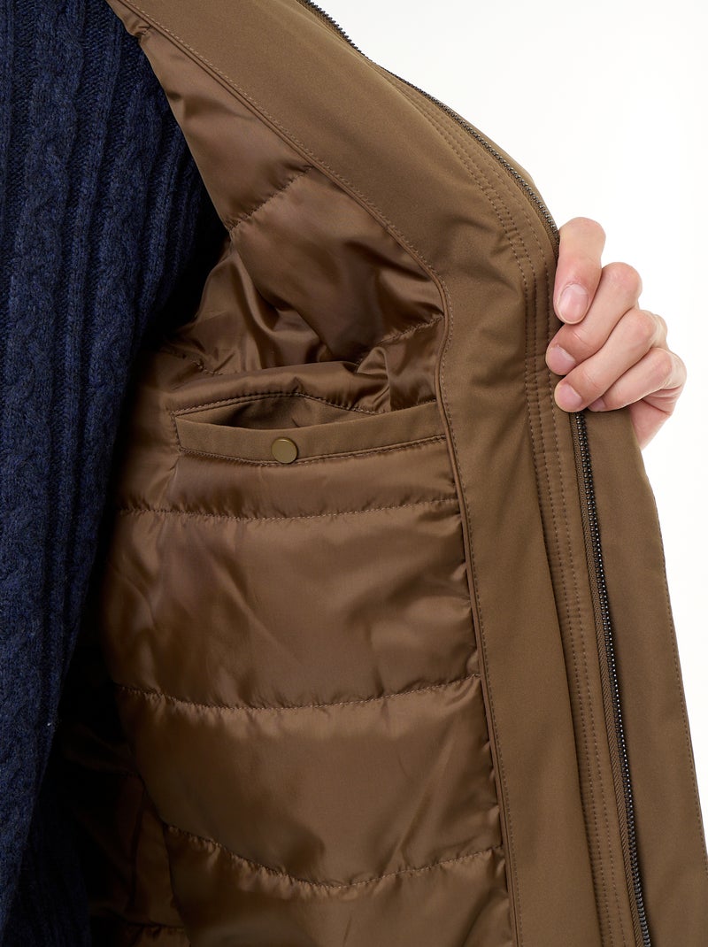 Parka déperlante à capuche Vert - Kiabi