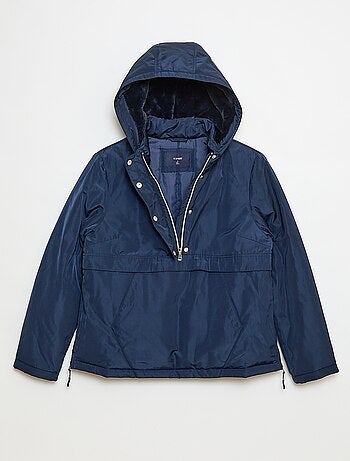 Parka déperlante avec capuche fourrée - collection facile à enfiler