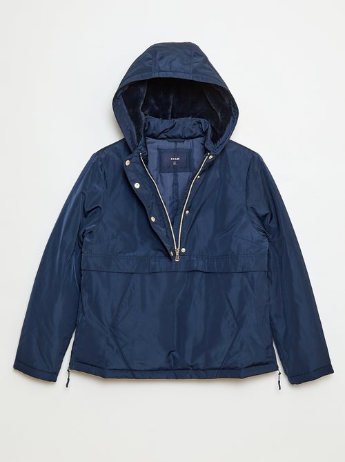 Parka déperlante avec capuche fourrée - collection facile à enfiler - Kiabi