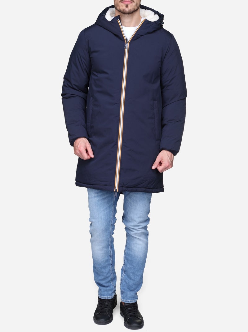 Parka doublée - Mentex Bleu foncé - Kiabi