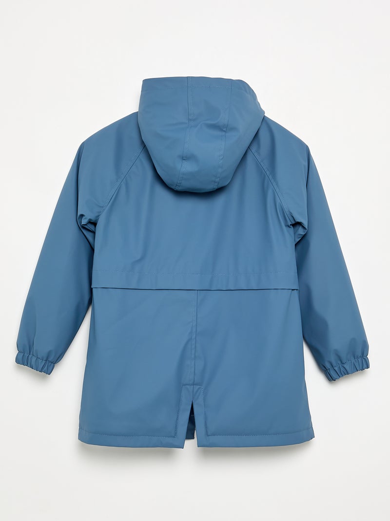 Parka doublée effet moutonné Bleu - Kiabi