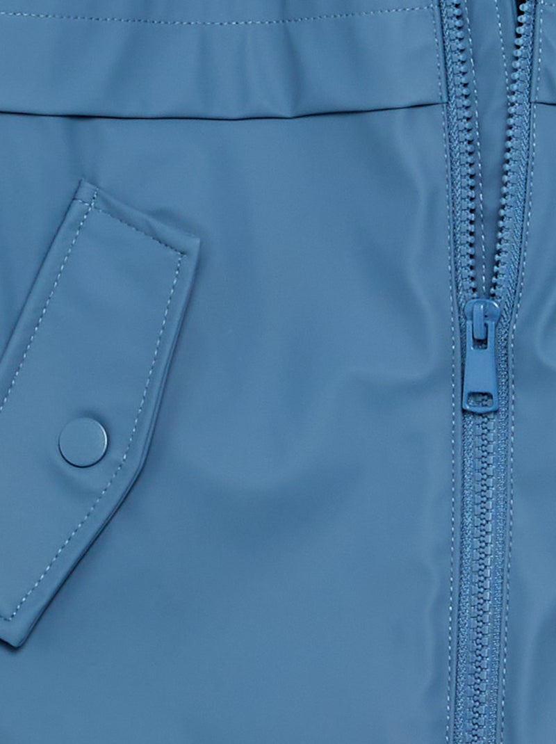Parka doublée effet moutonné Bleu - Kiabi
