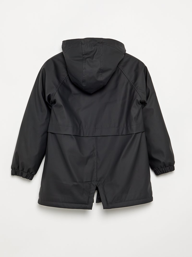 Parka doublée effet moutonné Noir - Kiabi