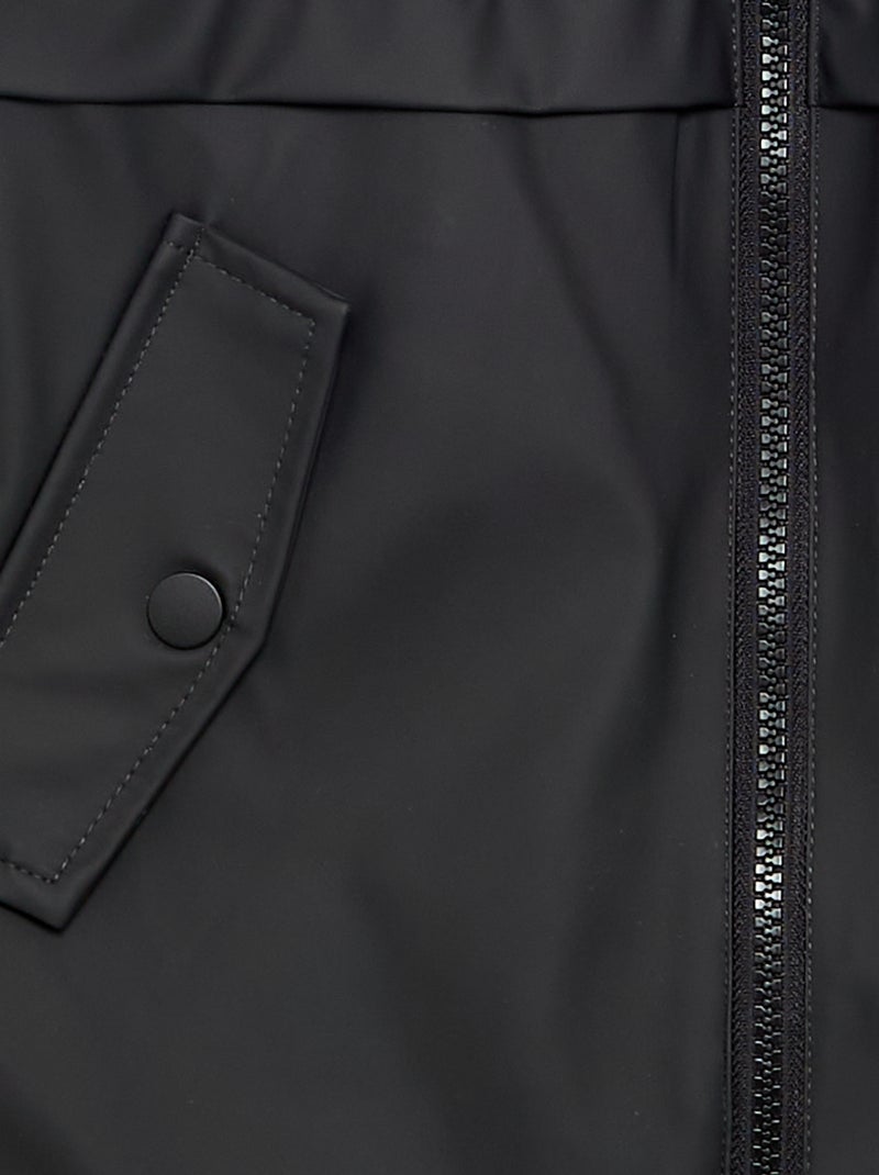 Parka doublée effet moutonné Noir - Kiabi