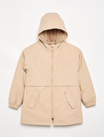Parka doublée en fausse fourrure