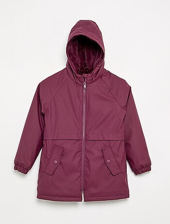 Parka doublée en fausse fourrure
