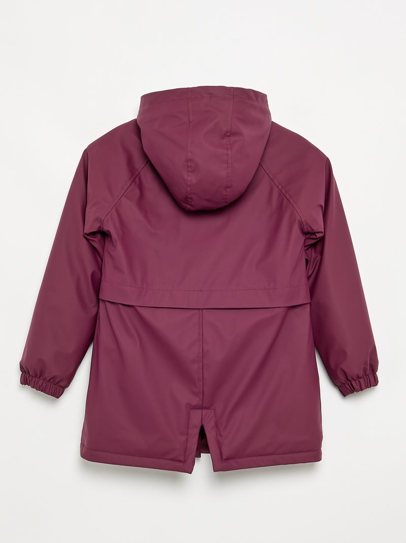 Parka doublée en fausse fourrure Violet - Kiabi