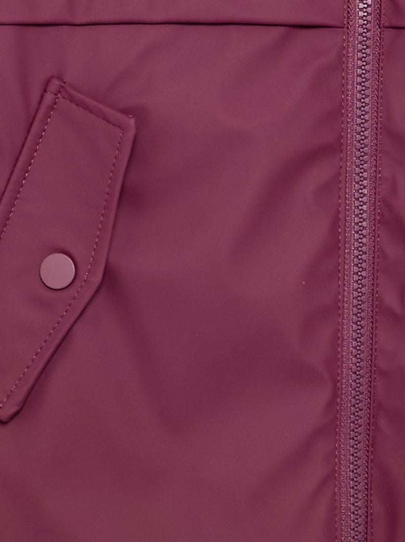 Parka doublée en fausse fourrure Violet - Kiabi