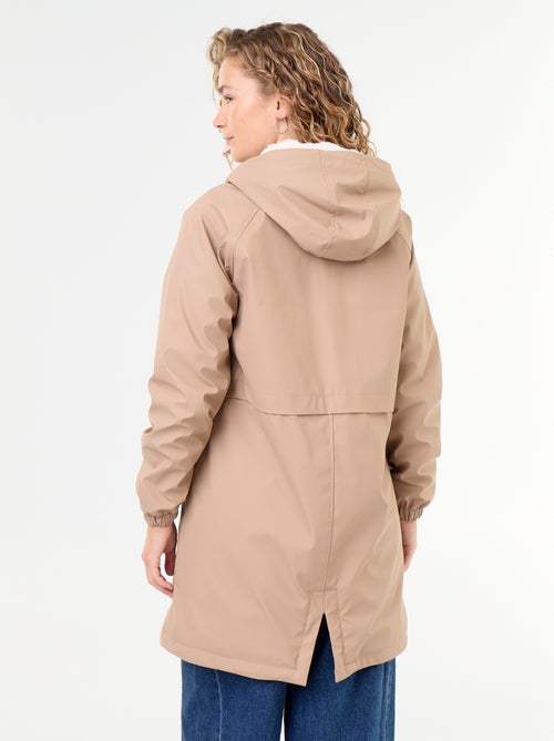 Parka droite doublée en fausse fourrure - Kiabi Parka droite doublée en fausse fourrure - Kiabi