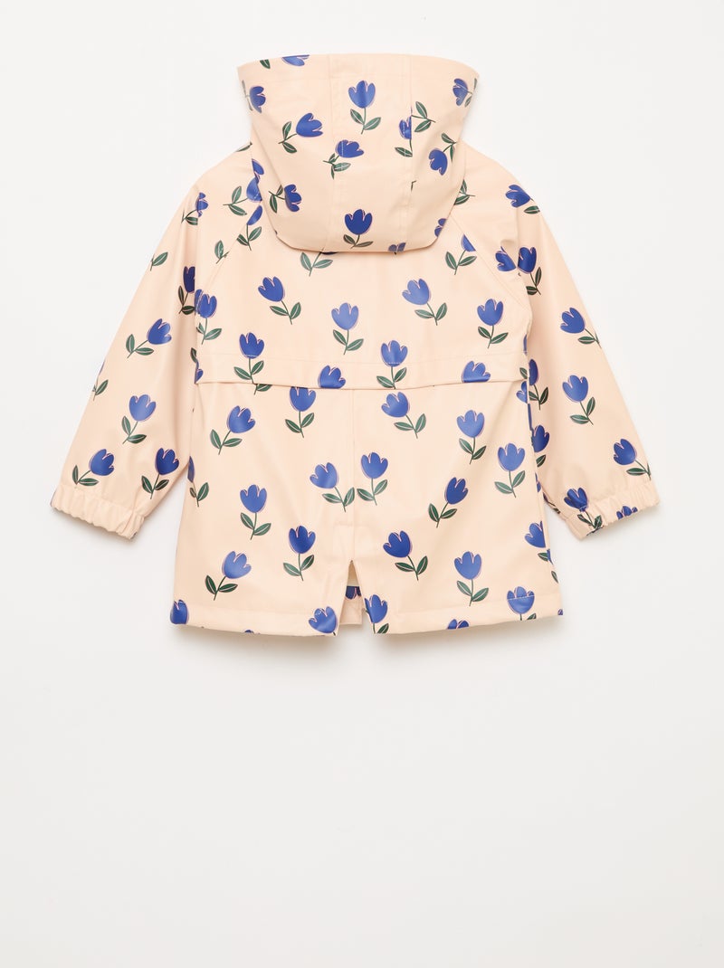 Parka en caoutchouc à capuche Rose - Kiabi