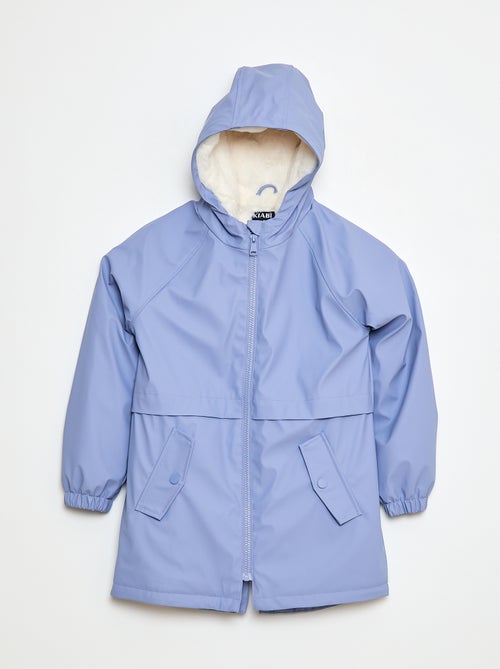 Parka en caoutchouc déperlant à capuche entièrement doublée - Kiabi