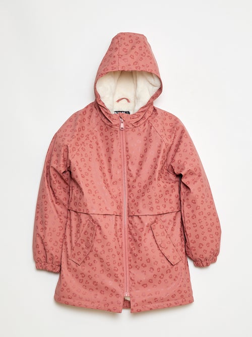 Parka en caoutchouc déperlant à capuche entièrement doublée - Kiabi