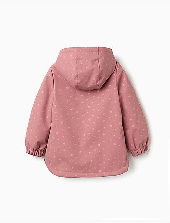 Parka en caoutchouc rembourrée avec capuche et imprimé floral