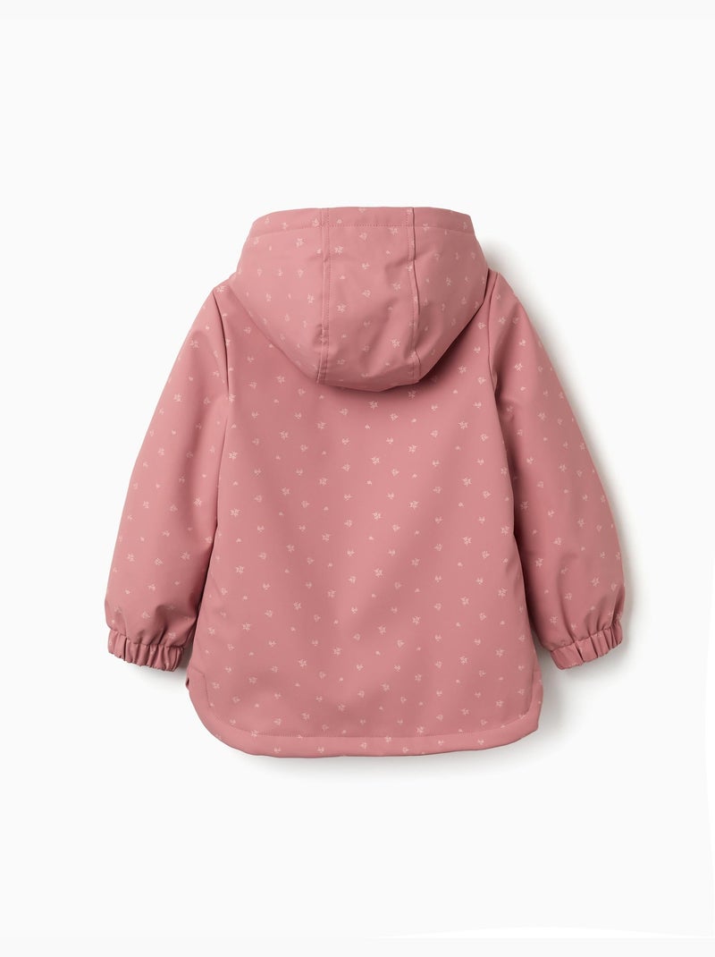 Parka en caoutchouc rembourrée avec capuche et imprimé floral Rose - Kiabi