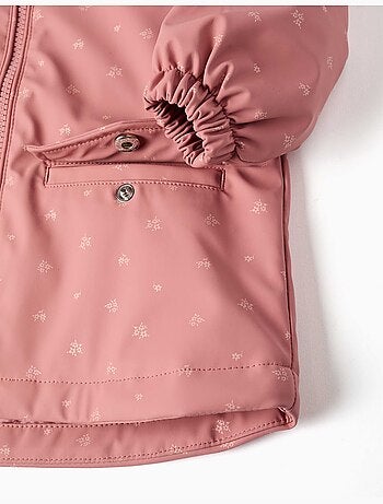 Parka en caoutchouc rembourrée avec capuche et poches