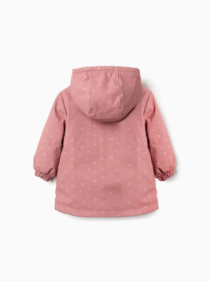 Parka en caoutchouc rembourrée avec capuche et poches Rose - Kiabi