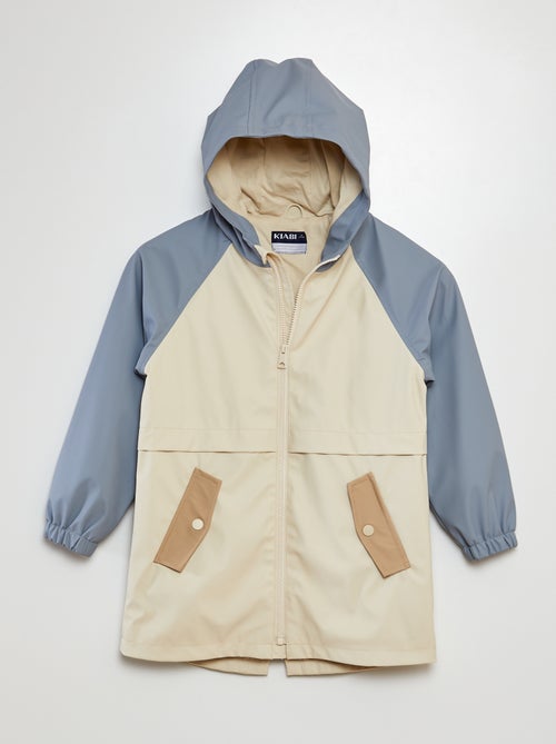 Parka en toile cirée avec capuche - Kiabi