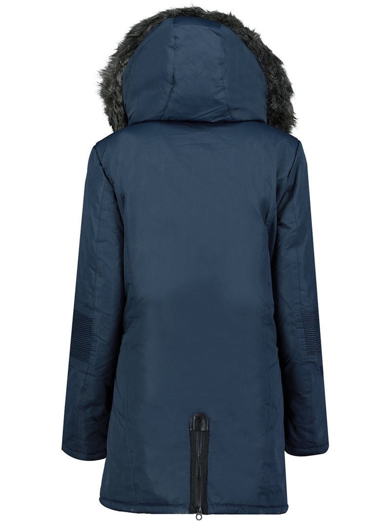 Parka épaisse à capuche fausse fourrure camilly – canadian peak Bleu marine - Kiabi